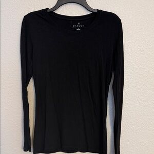 Caslon Women's Classic Black Long Sleeve Tee